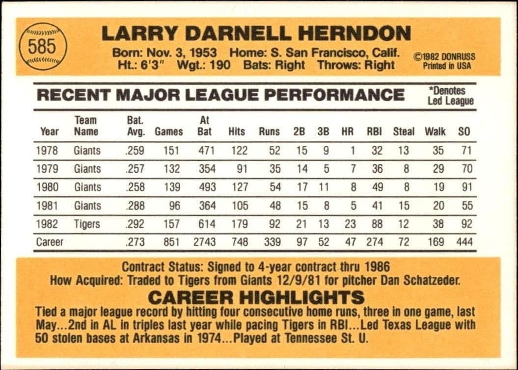 Larry Herndon - Back