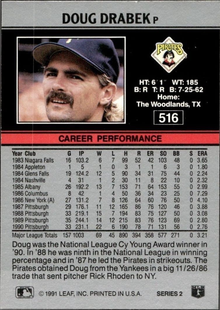 Doug Drabek - Back