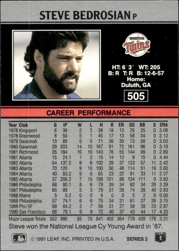 Steve Bedrosian - Back