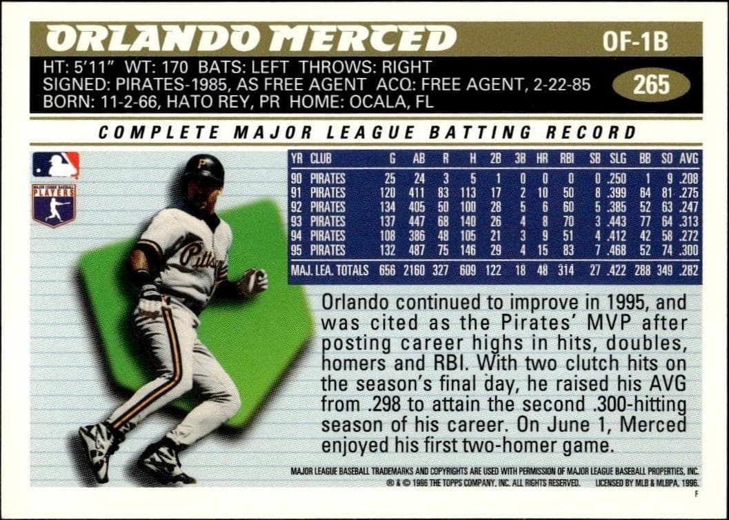 Orlando Merced - Back