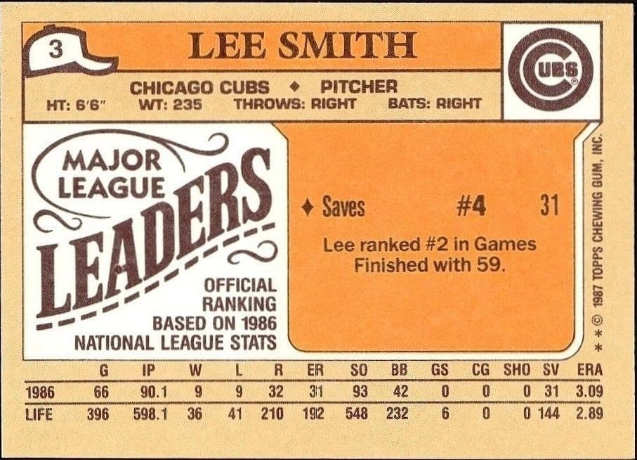 Lee Smith - Back