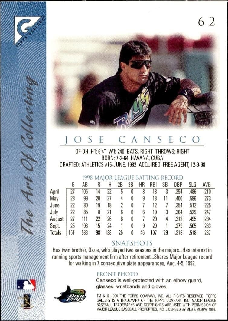 Jose Canseco - Back
