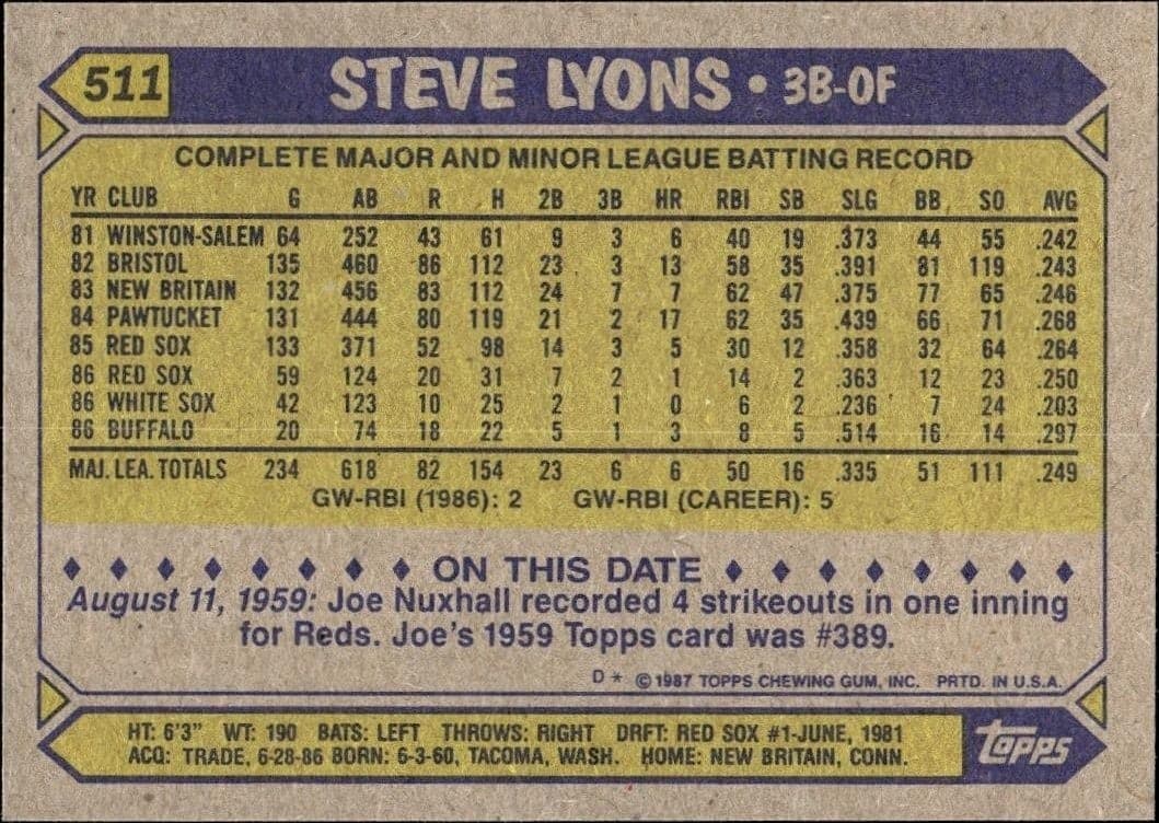 Steve Lyons - Back