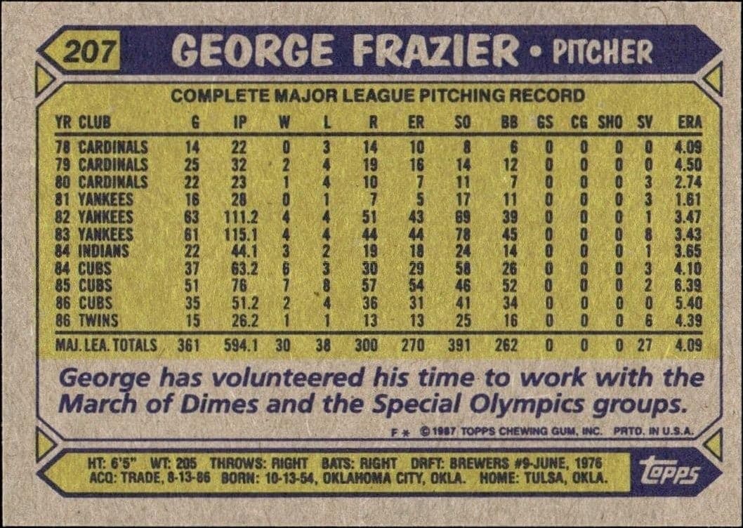 George Frazier - Back