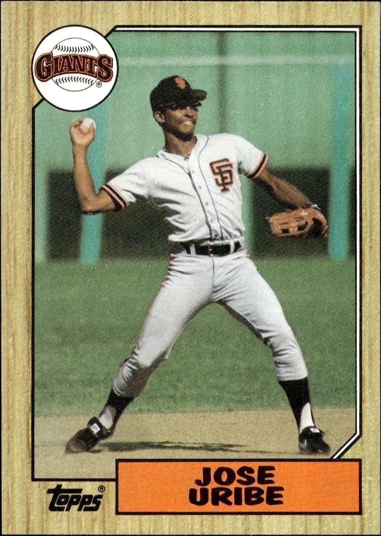1987 Topps Jose Uribe #633 trading card
