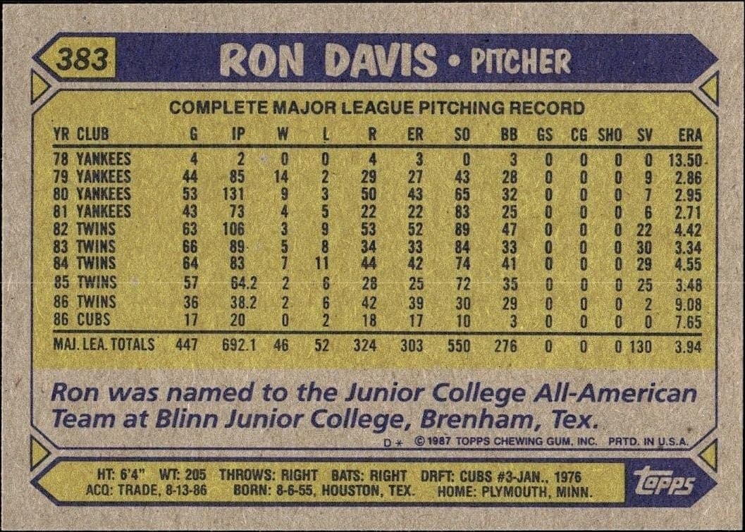 Ron Davis - Back