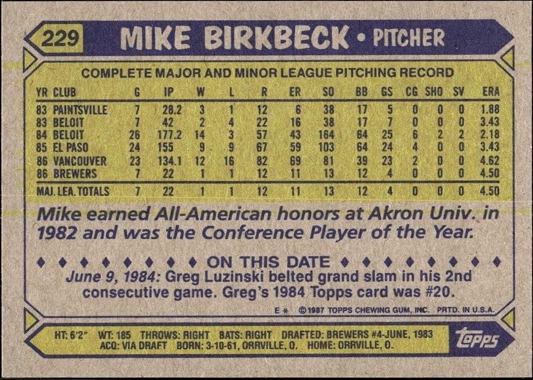 Mike Birkbeck - Back
