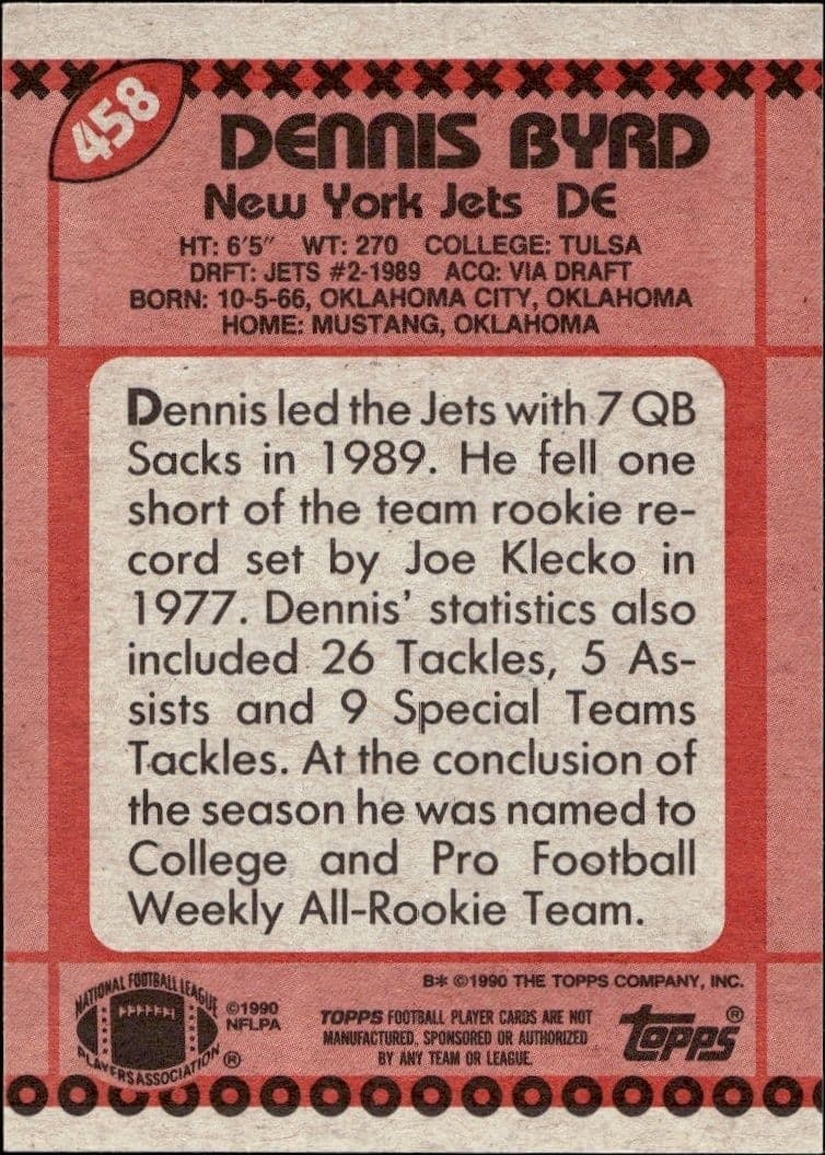 Dennis Byrd - Back