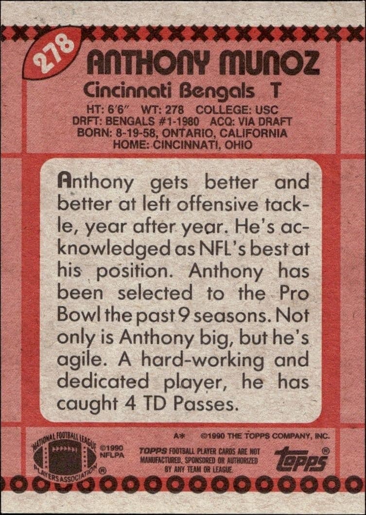 Anthony Munoz - Back