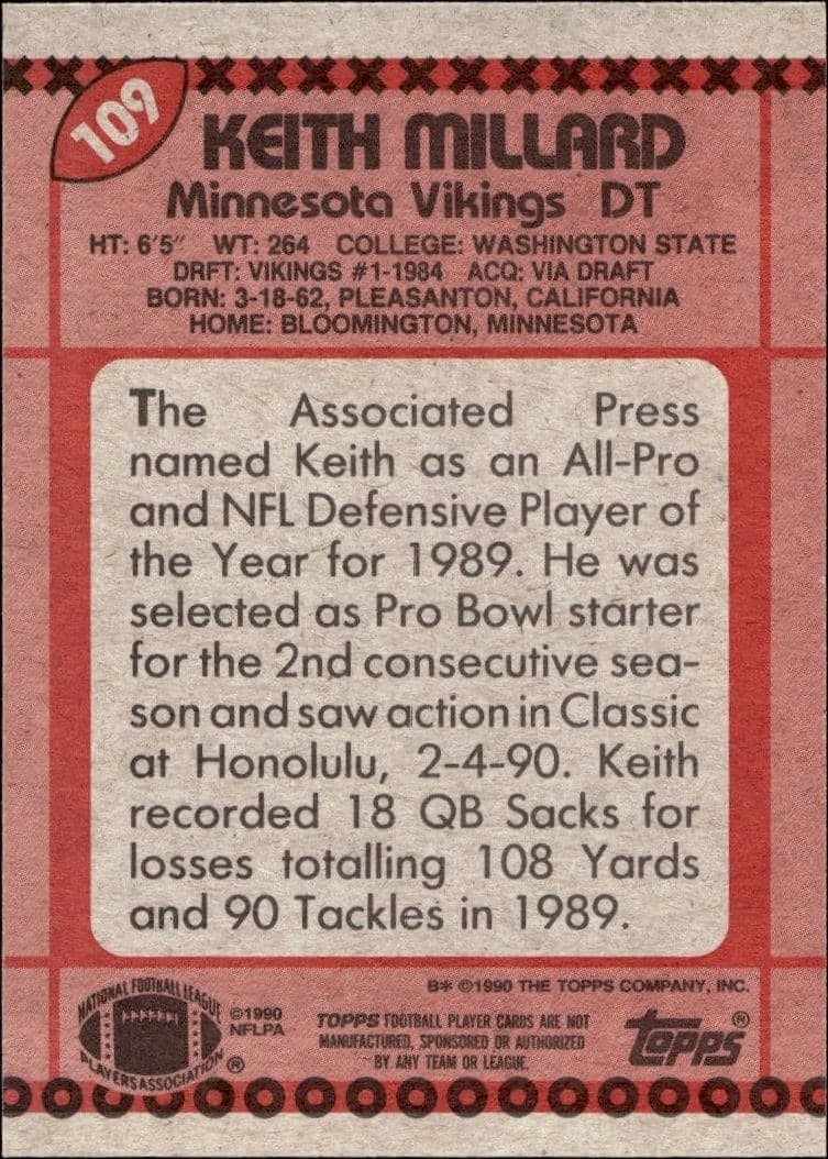 Keith Millard - Back