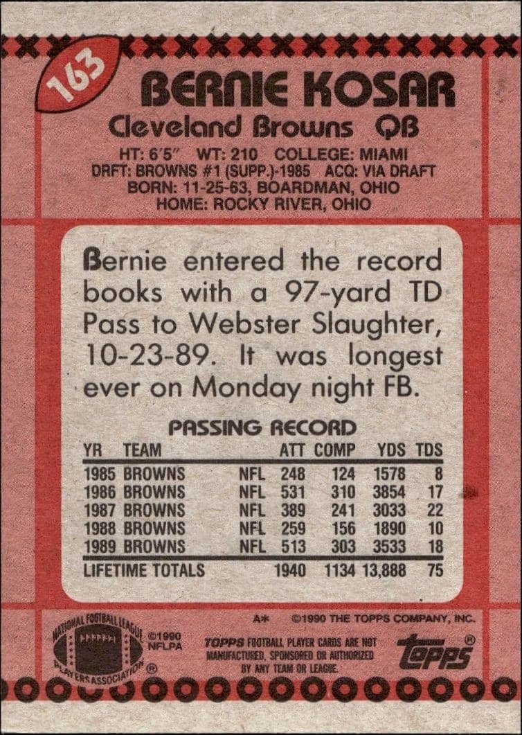 Bernie Kosar - Back
