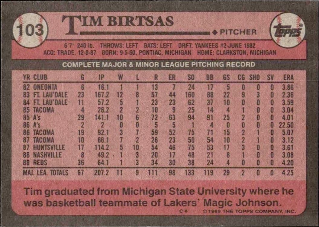 Tim Birtsas - Back