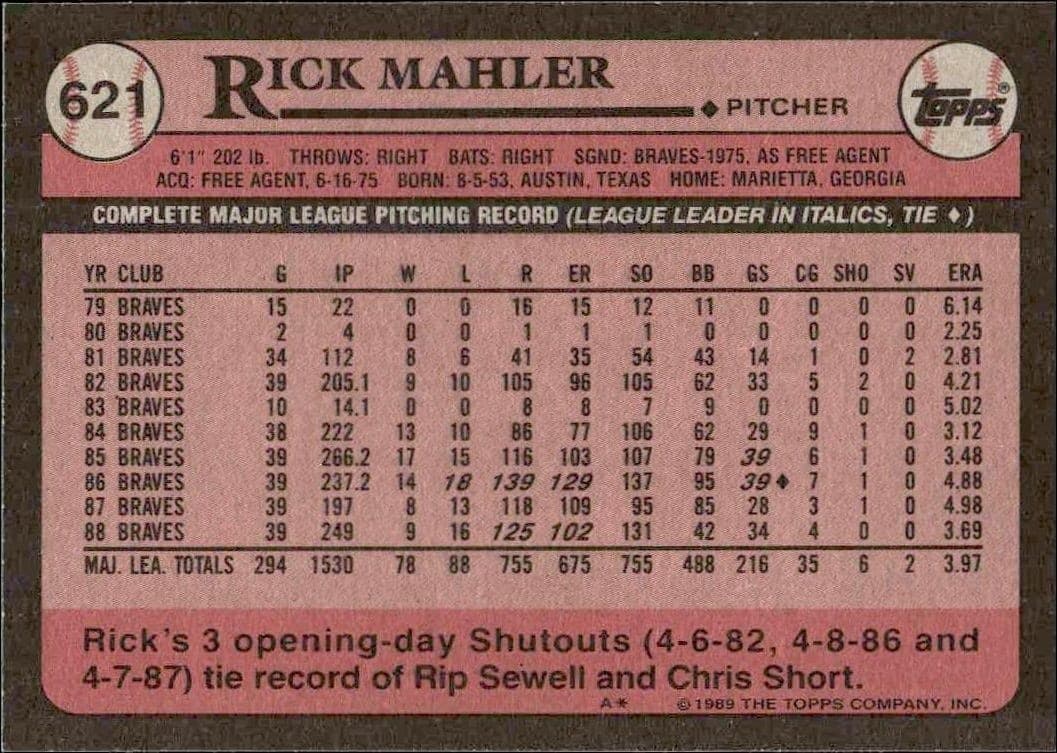 Rick Mahler - Back