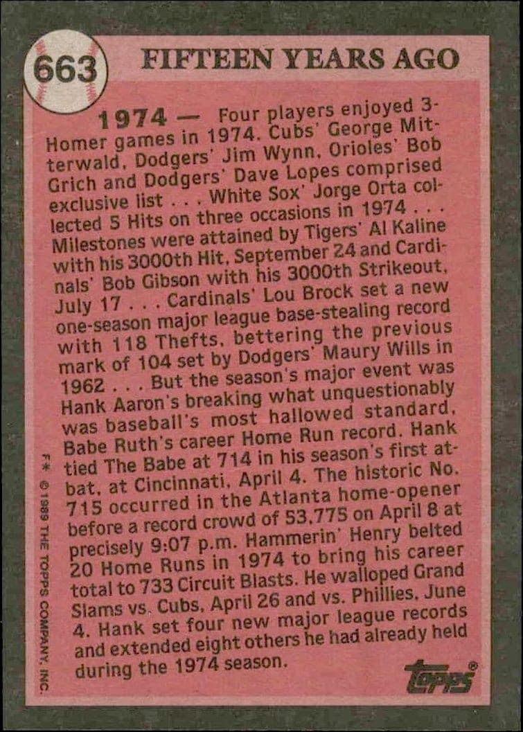 Hank Aaron - Back