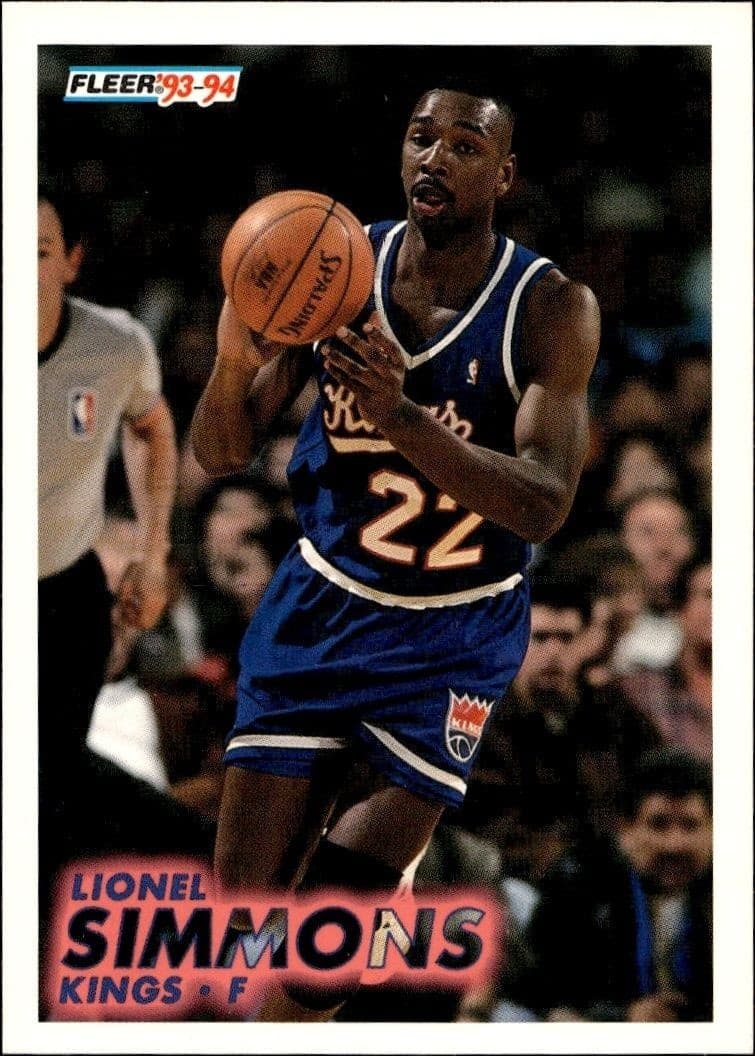 1993-94 Fleer Lionel Simmons #184 trading card