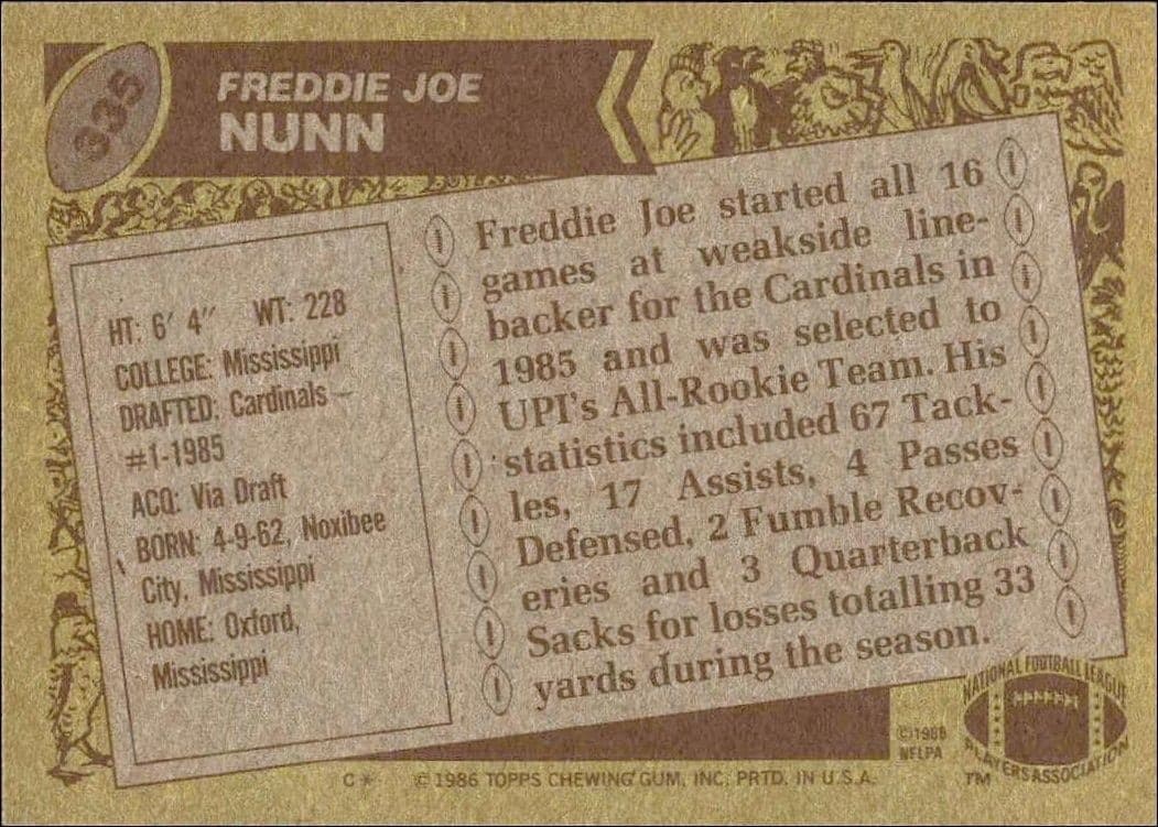 Freddie Joe Nunn - Back