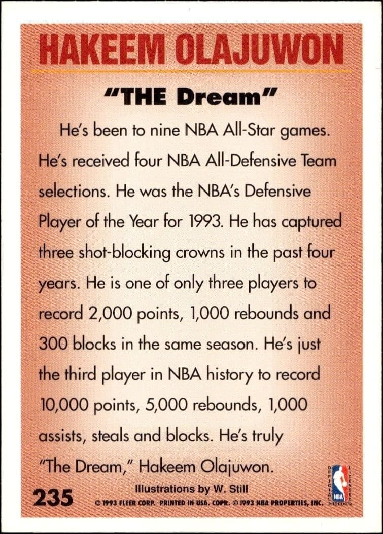 Hakeem Olajuwon - Back