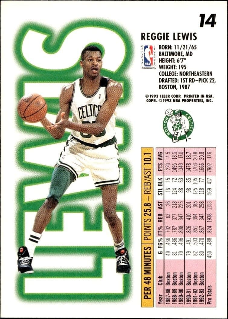 Reggie Lewis - Back
