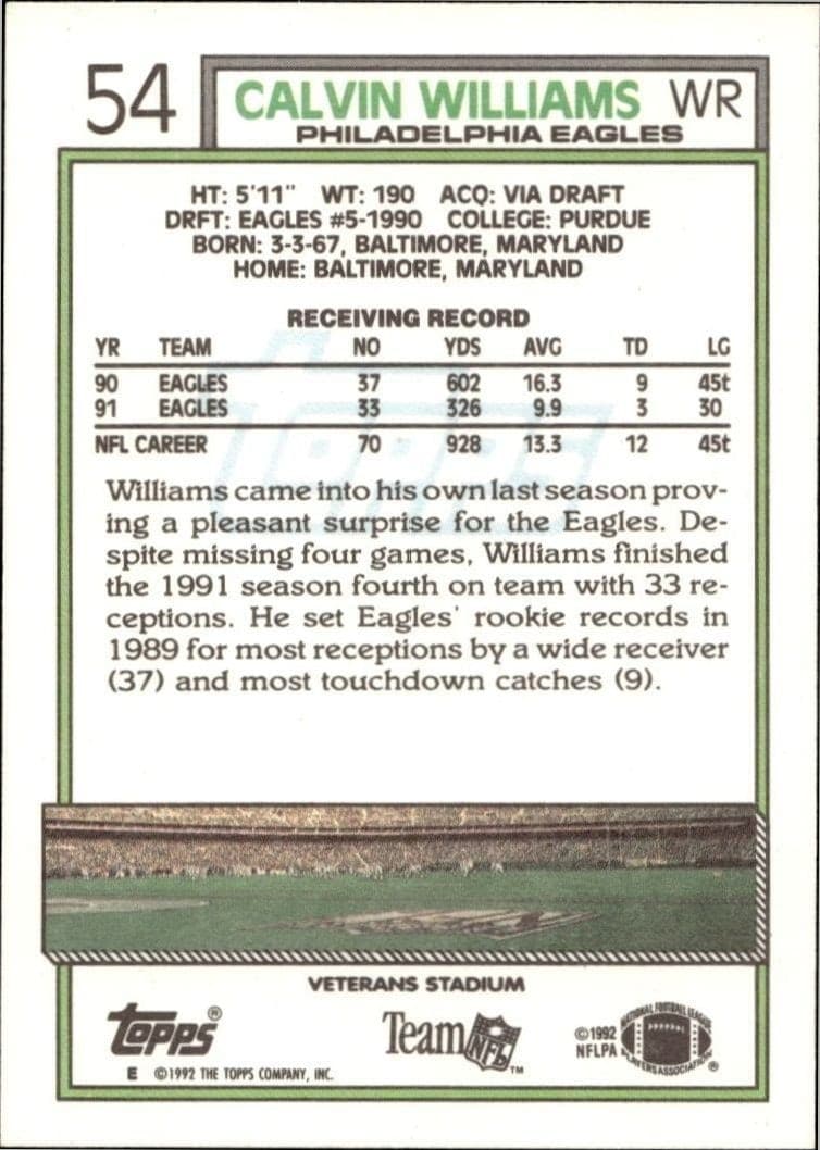 Calvin Williams - Back