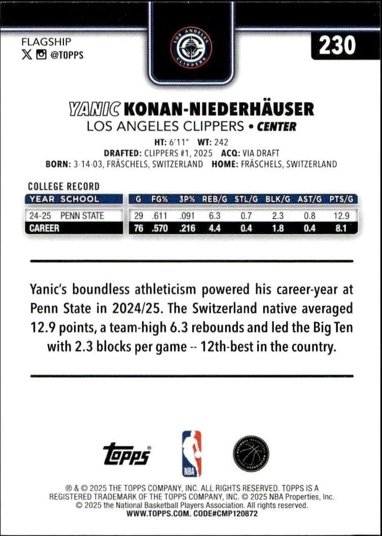 Yanic Konan-Niederhäuser - Back