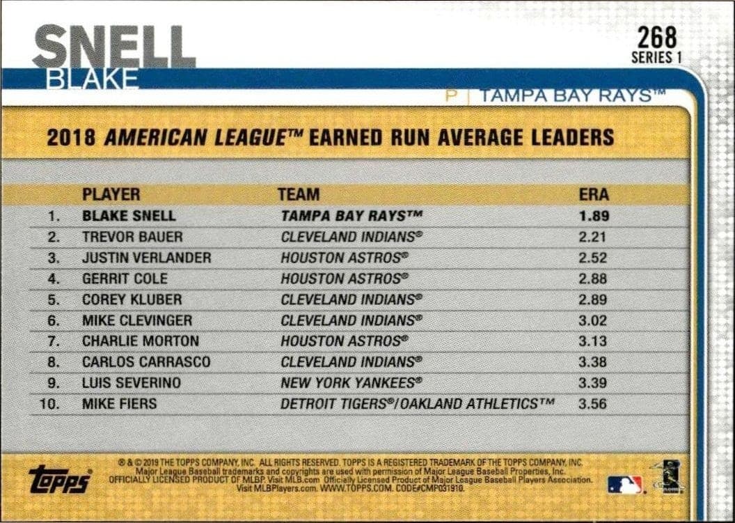 Blake Snell - Back
