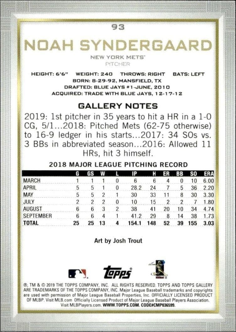 Noah Syndergaard - Back