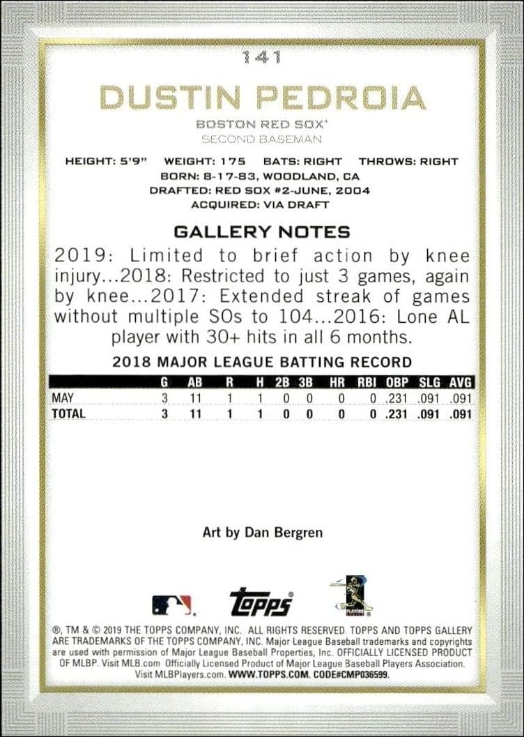 Dustin Pedroia - Back