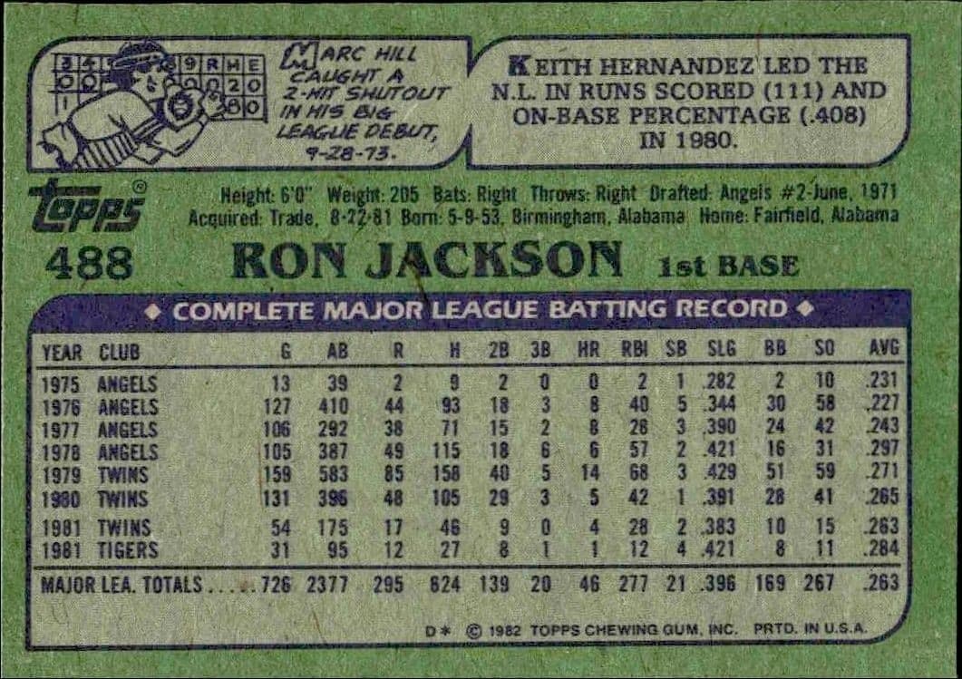 Ron Jackson - Back