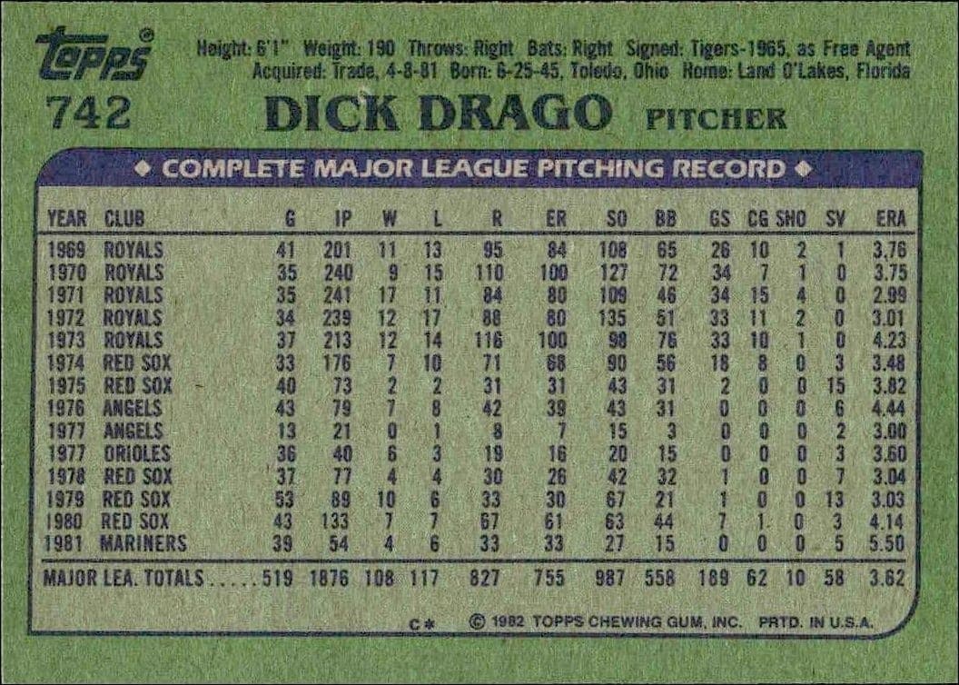 Dick Drago - Back