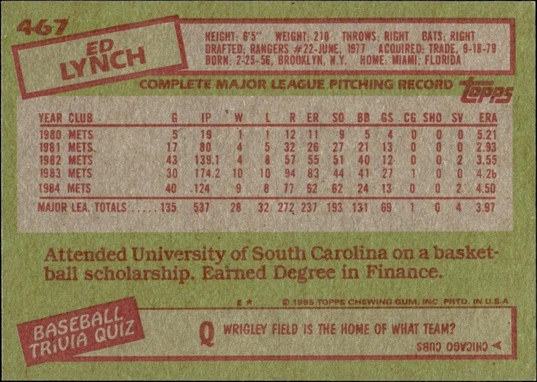 Ed Lynch - Back
