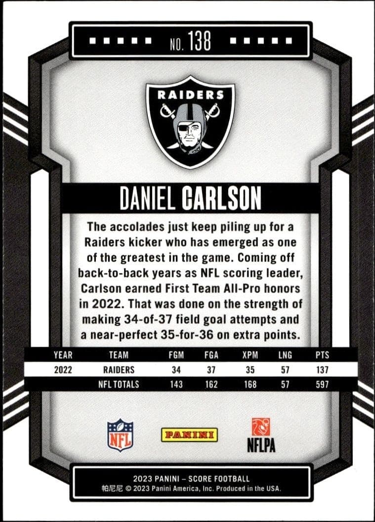 Daniel Carlson - Back