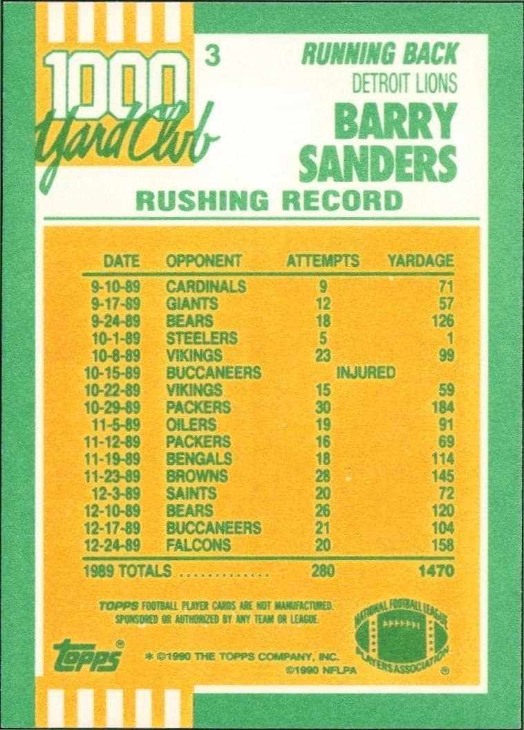 Barry Sanders - Back