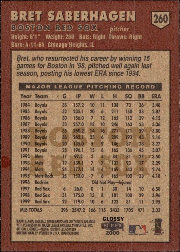 Bret Saberhagen - Back