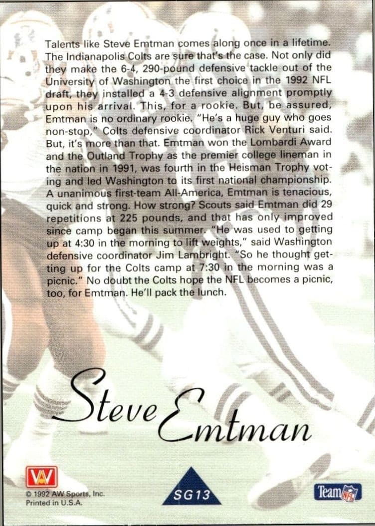 Steve Emtman - Back