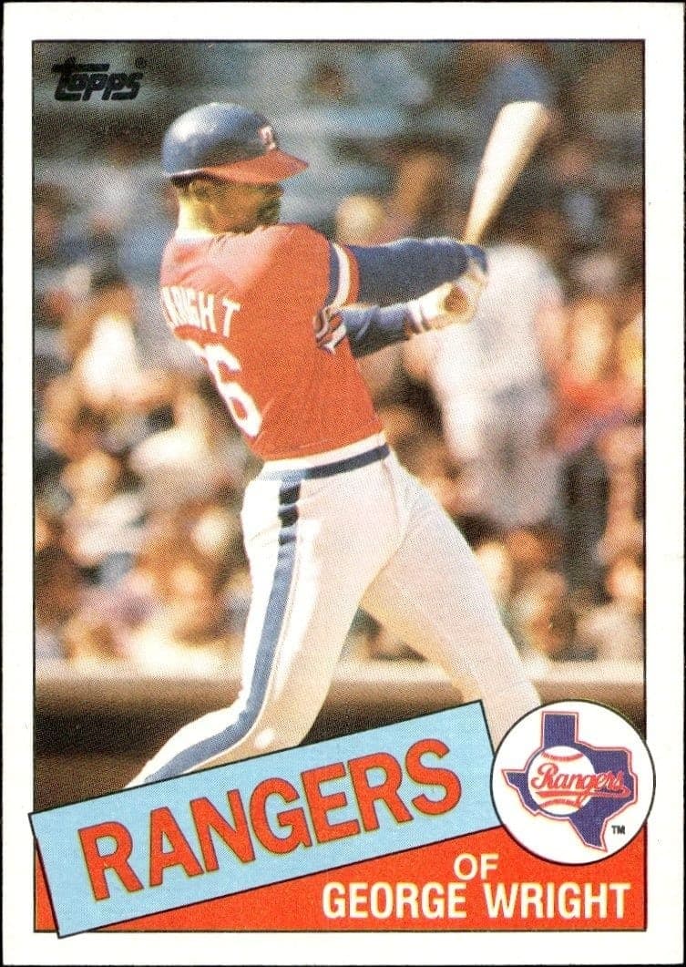 1985 Topps George Wright #443 trading card