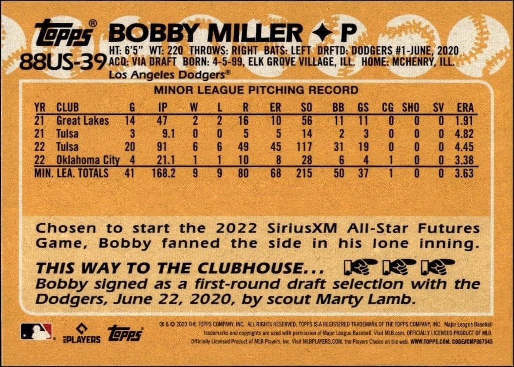 Bobby Miller - Back