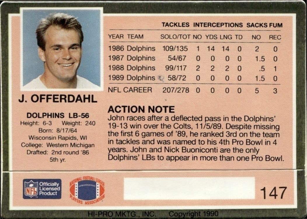 John Offerdahl - Back