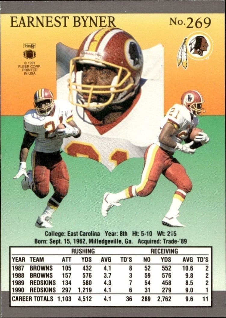 Earnest Byner - Back