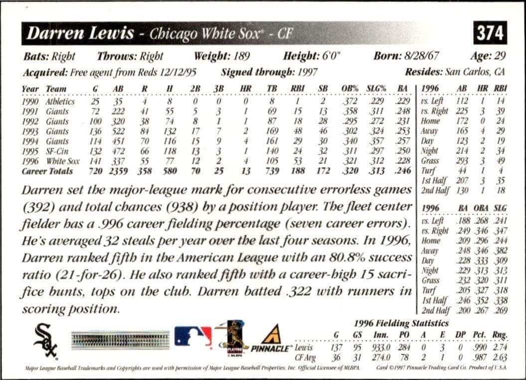Darren Lewis - Back