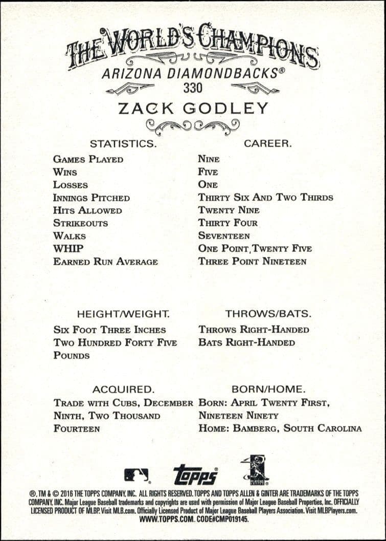 Zack Godley - Back