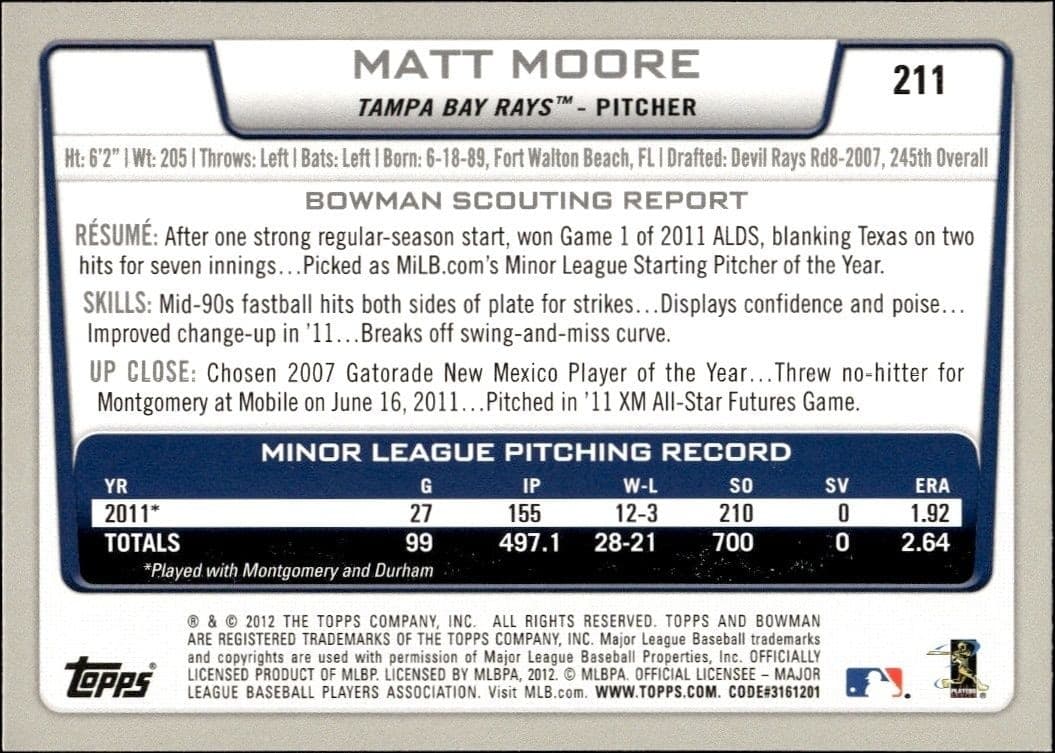 Matt Moore - Back