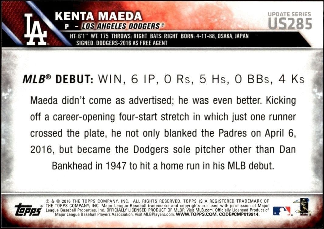 Kenta Maeda - Back