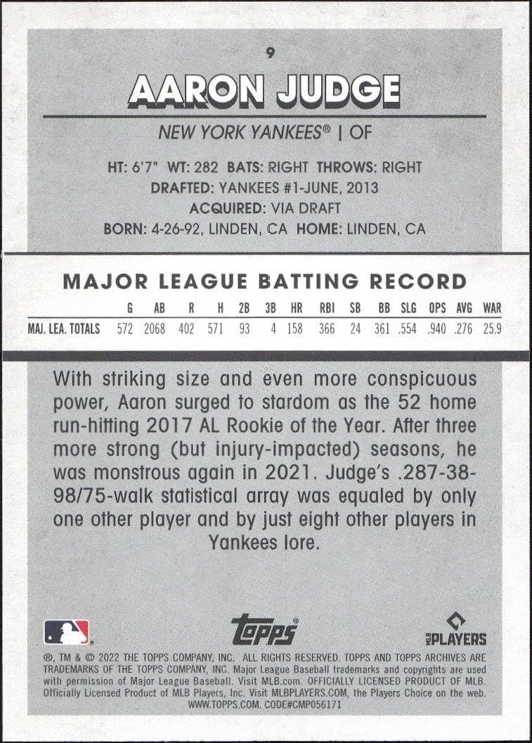 Aaron Judge - Back