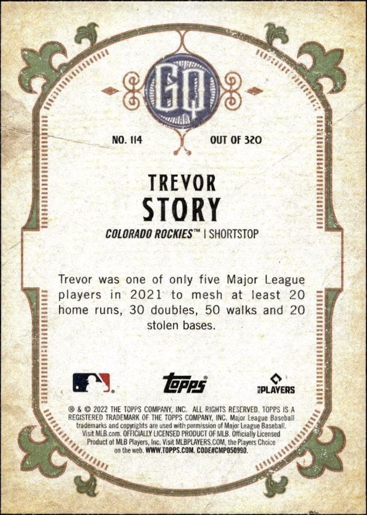 Trevor Story - Back