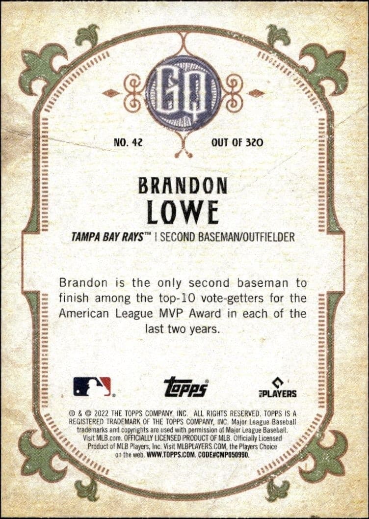 Brandon Lowe - Back