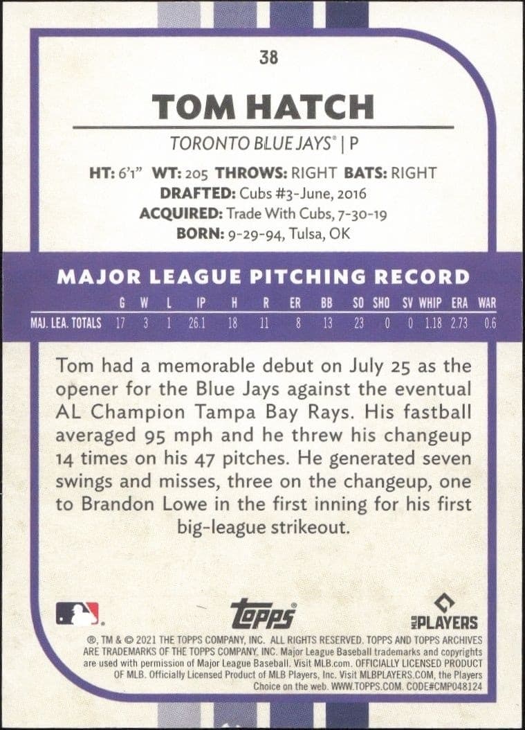 Tom Hatch - Back