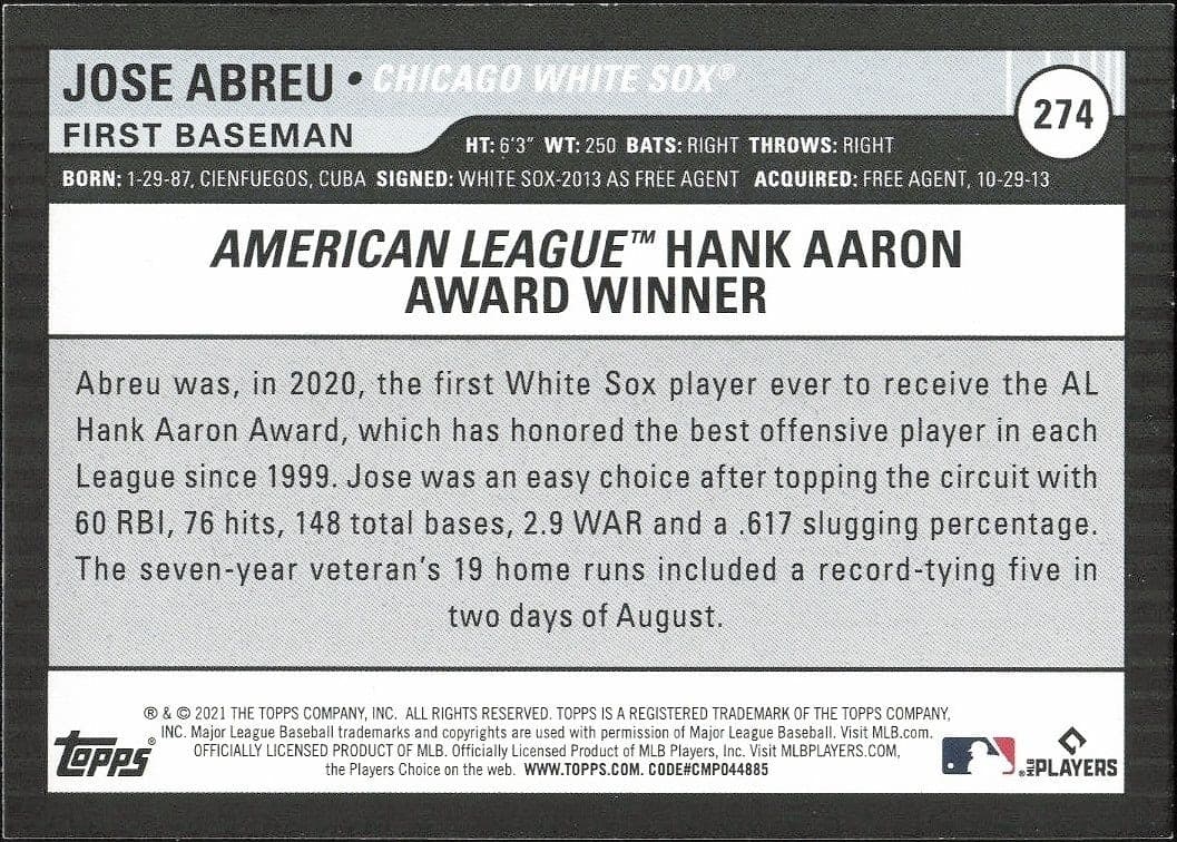 Jose Abreu - Back