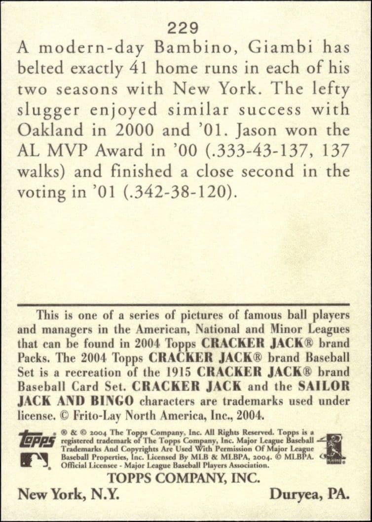 Jason Giambi - Back