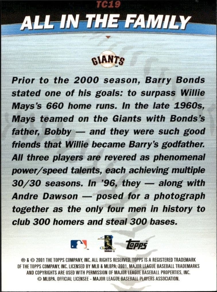 Barry Bonds - Back