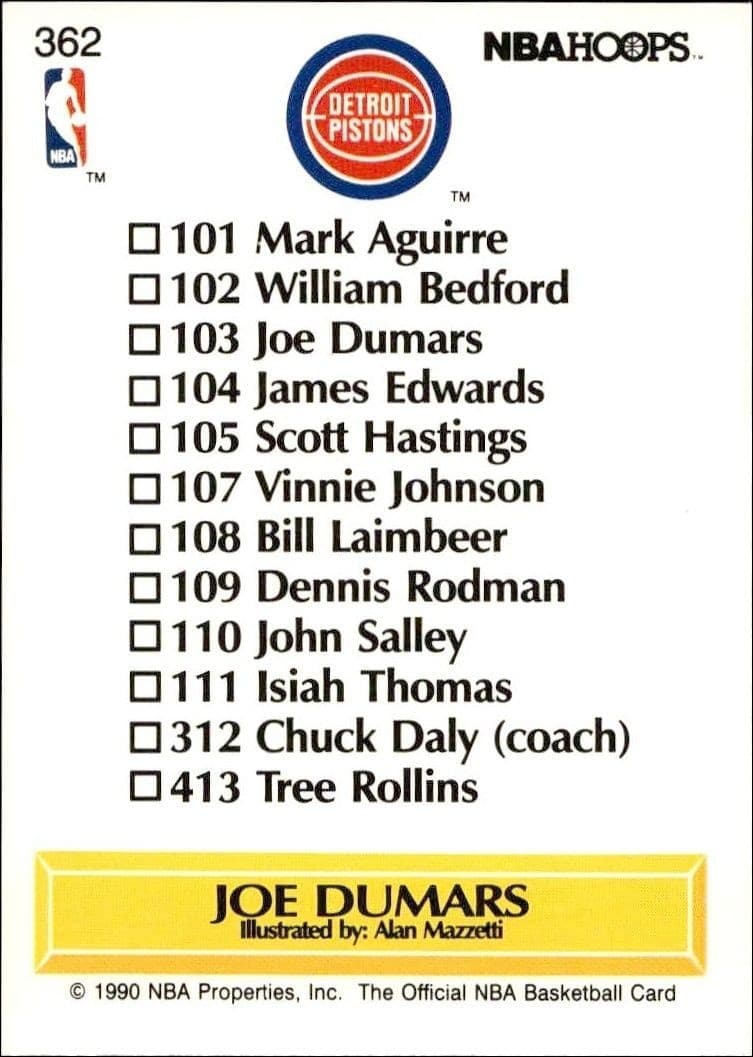 Joe Dumars - Back